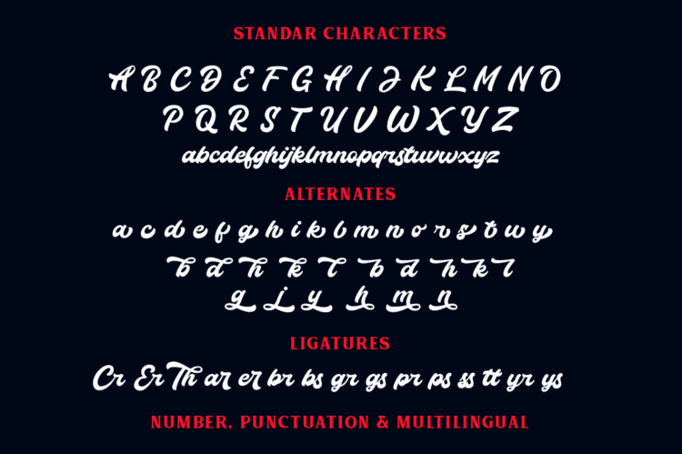 Thunder Script Font font preview 3