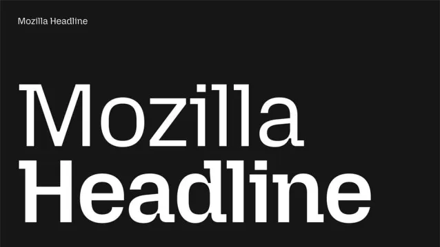 Mozilla Headline Font font preview