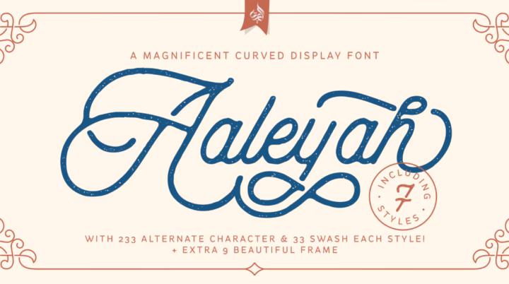 Aaleyah Font font preview
