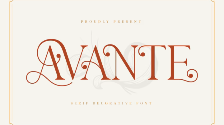 Avante Font font preview