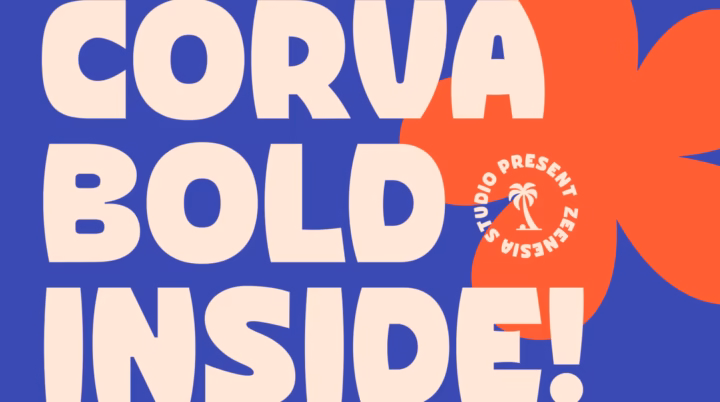 Corva Bold Inside Font font preview