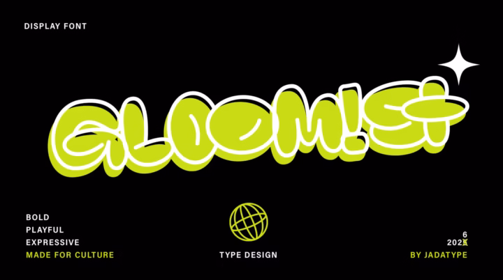 Gloomist Outline FOnt font preview