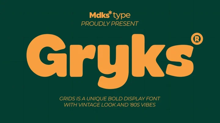 Gryks font preview