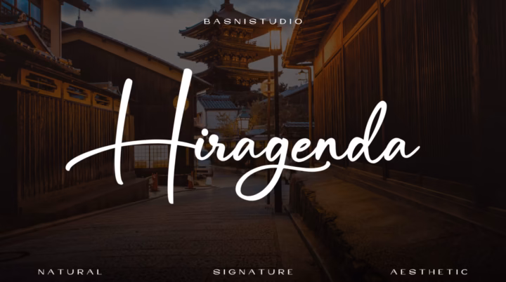 Hiragenda Font font preview