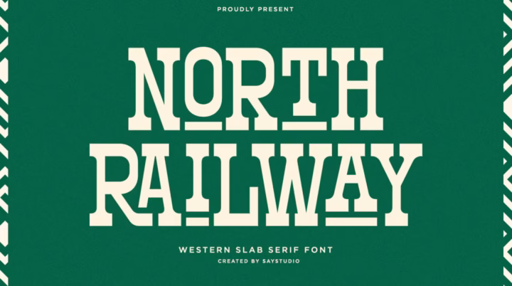 North Railway Font font preview